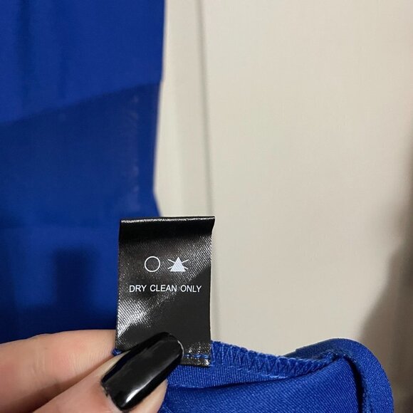 ASTR Women's Royal Blue Mesh Inset Embroidered Fit & Flare Mini Dress Medium - Picture 8 of 11